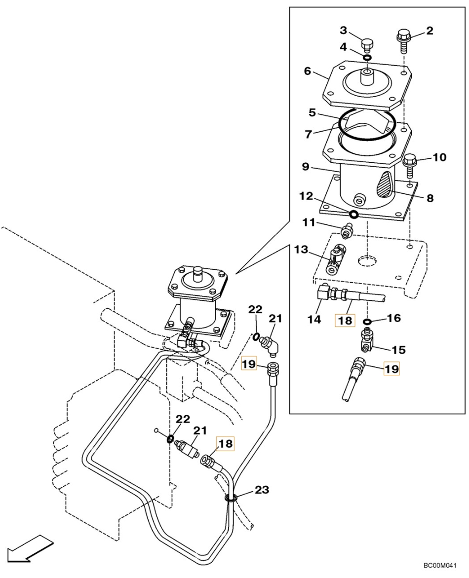 Case CX130 installation diagram showing hydraulic hose 157853A1 at Pipe No. 18