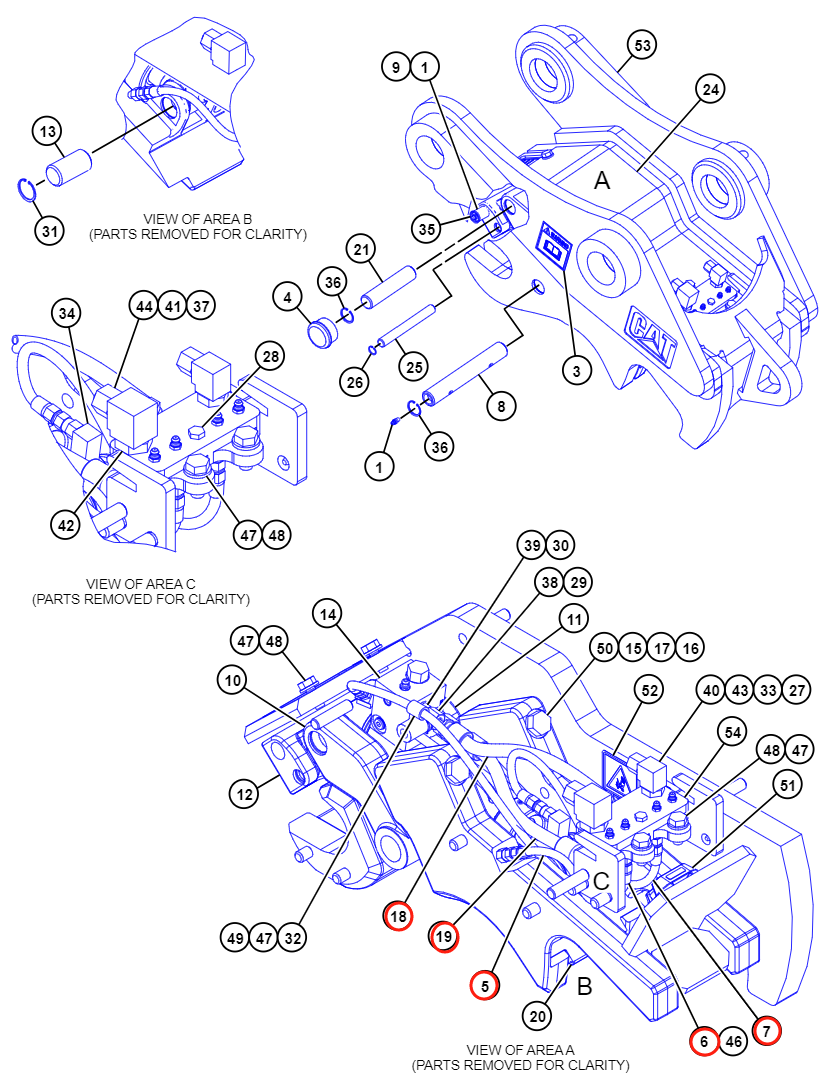 Caterpillar CAT®315 GC installation diagram showing hydraulic hose 388-0105 at Pipe No. 5