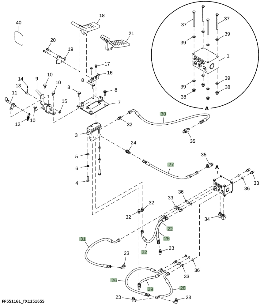 Hitachi ZX130-6N installation diagram showing hydraulic hose 4689854 at Pipe No. 27