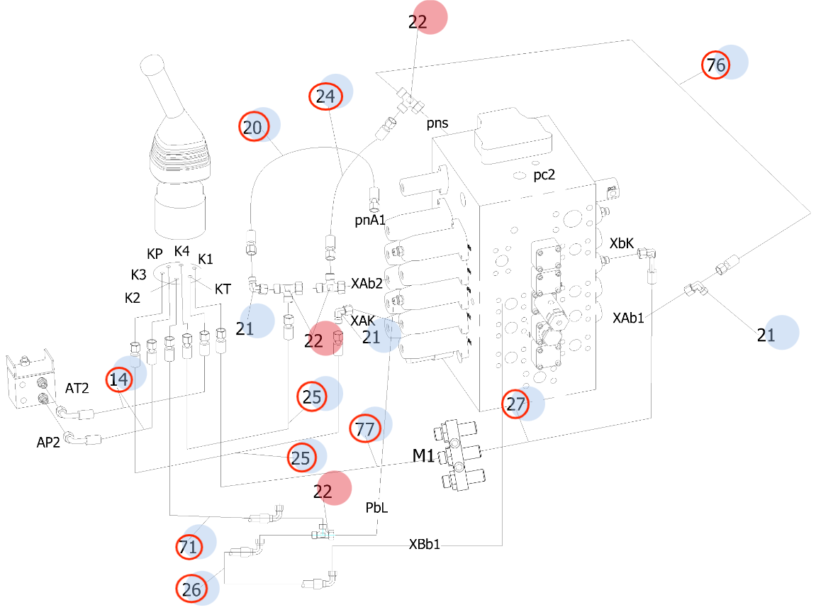 Sunward SWE135E-3H installation diagram showing hydraulic hose 730501003474 at Pipe No. 14
