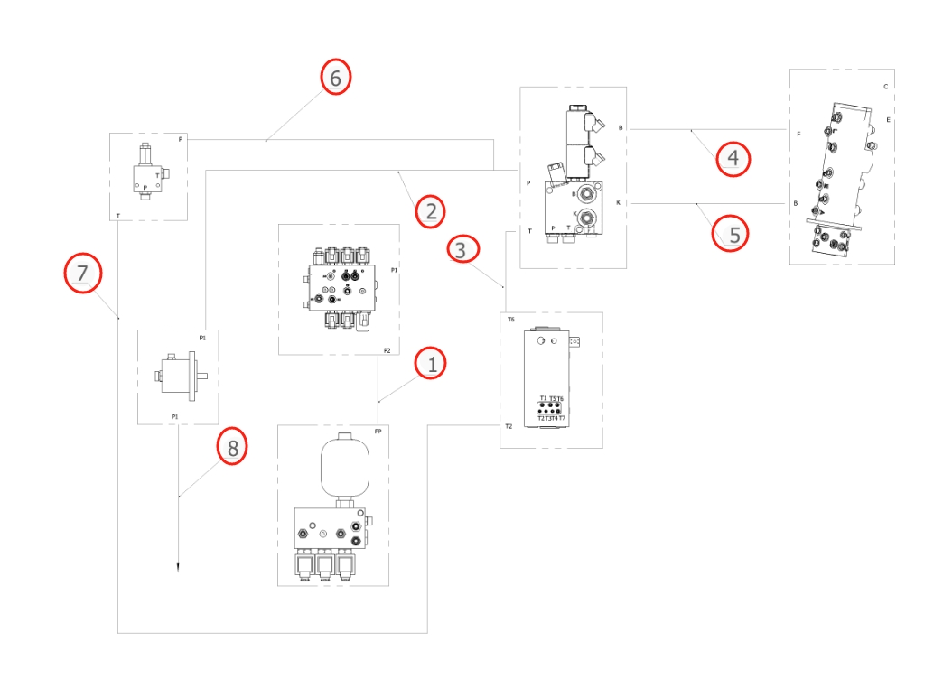 Sunward SWE150W installation diagram showing hydraulic hose 730504001510 at Pipe No. 1