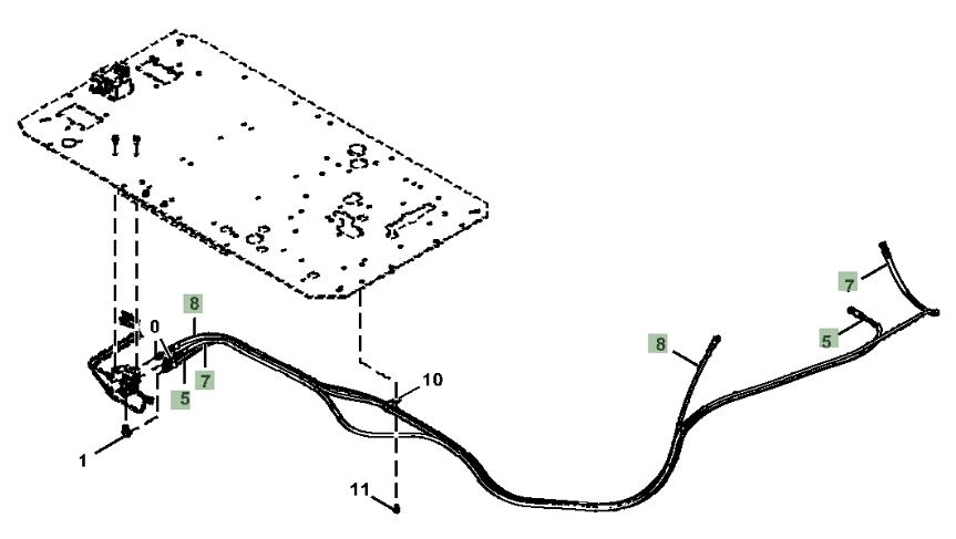 Hitachi ZX350LC-6N installation diagram showing hydraulic hose 4633934 at Pipe No. 8