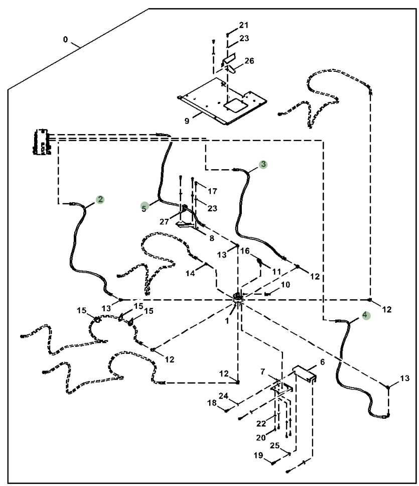 Hitachi ZX300LC-6N installation diagram showing hydraulic hose 4663083 at Pipe No. 4