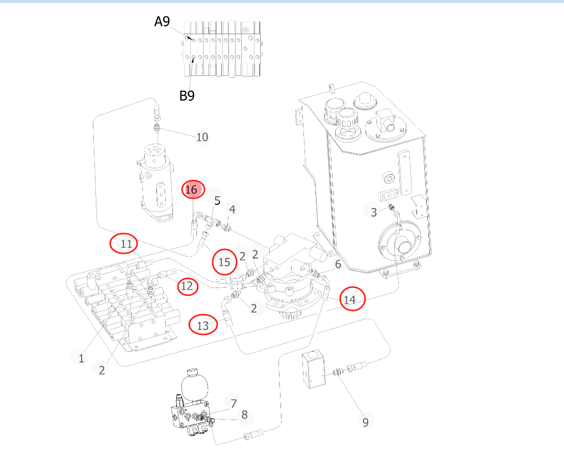 Sunward SWE25UF-3 installation diagram showing hydraulic hose 730502004812 at Pipe No. 13