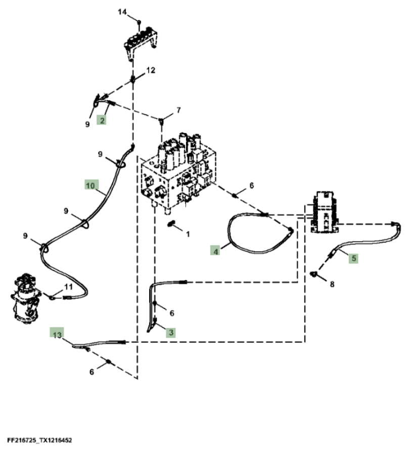 Hitachi ZX260FLC-LL-6N installation diagram showing hydraulic hose 4648912 at Pipe No. 4