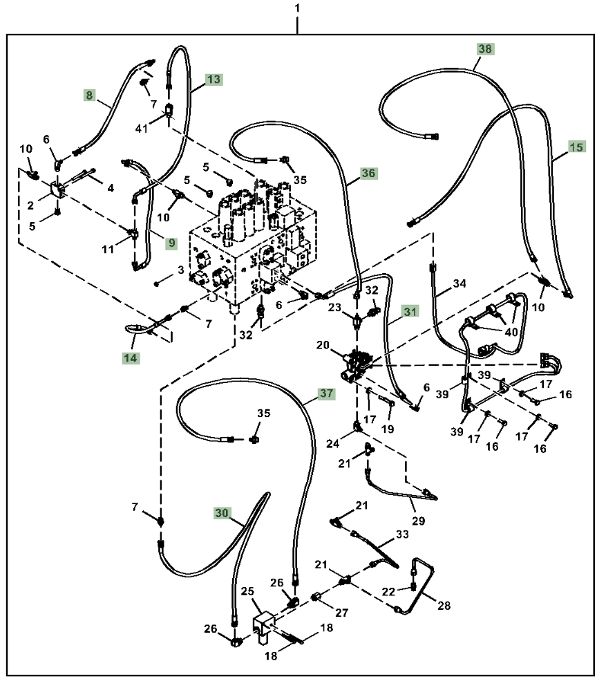 Hitachi ZX250LC-5G installation diagram showing hydraulic hose 4648918 at Pipe No. 9