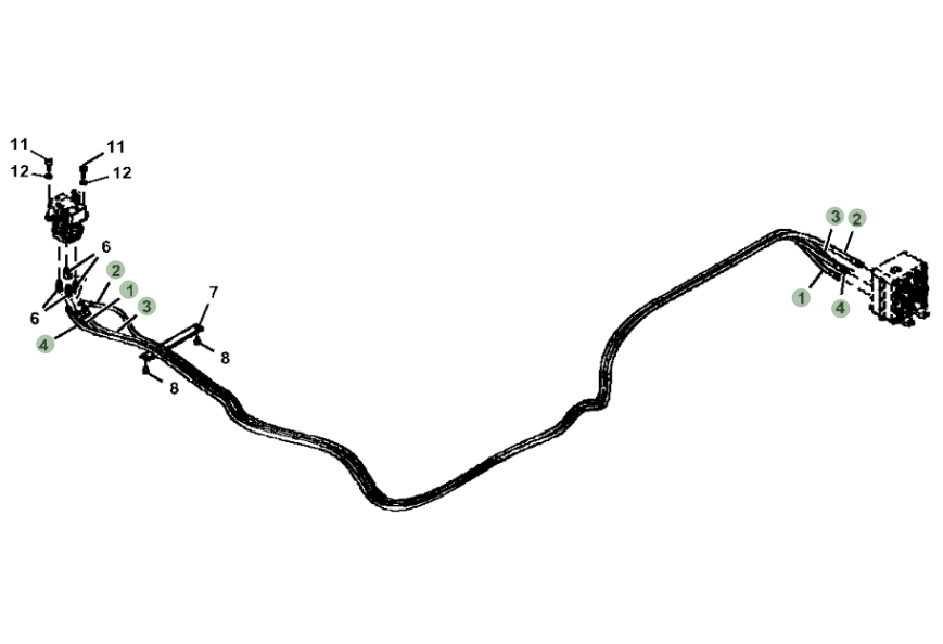 Hitachi ZX670LC-5A installation diagram showing hydraulic hose 4713998 at Pipe No. 1