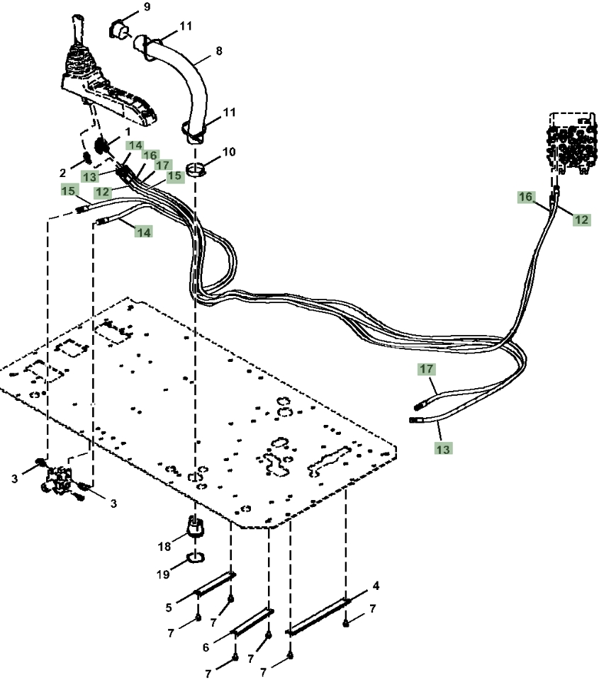 Hitachi ZX160LC-6N installation diagram showing hydraulic hose 4655182 at Pipe No. 16
