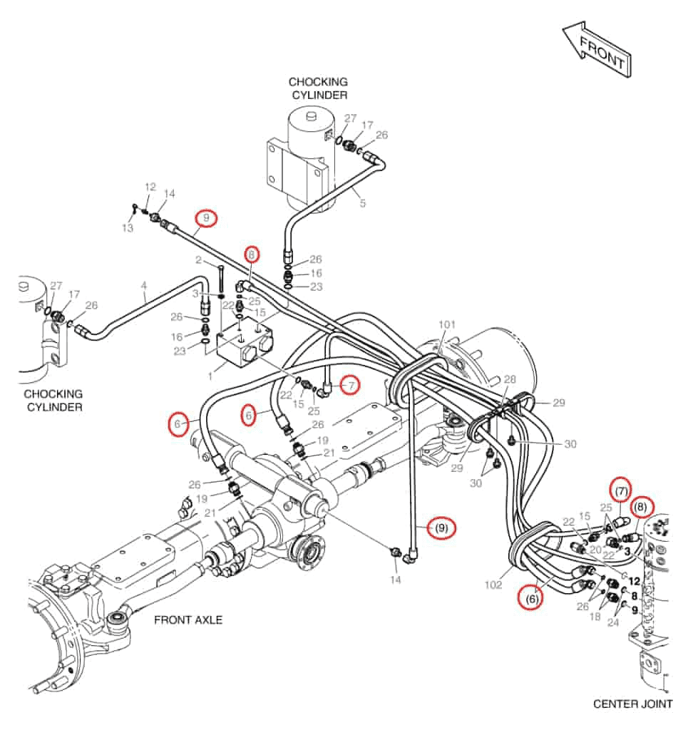 Doosan DX160W-3 installation diagram showing hydraulic hose DS2121148 at Pipe No. 8