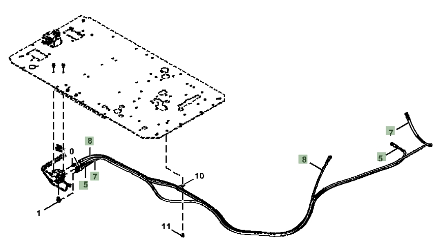 Hitachi ZX300LC-6N installation diagram showing hydraulic hose 4633934 at Pipe No. 8