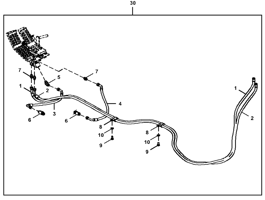Hitachi ZX160LC-5G installation diagram showing hydraulic hose 4648204 at Pipe No. 3