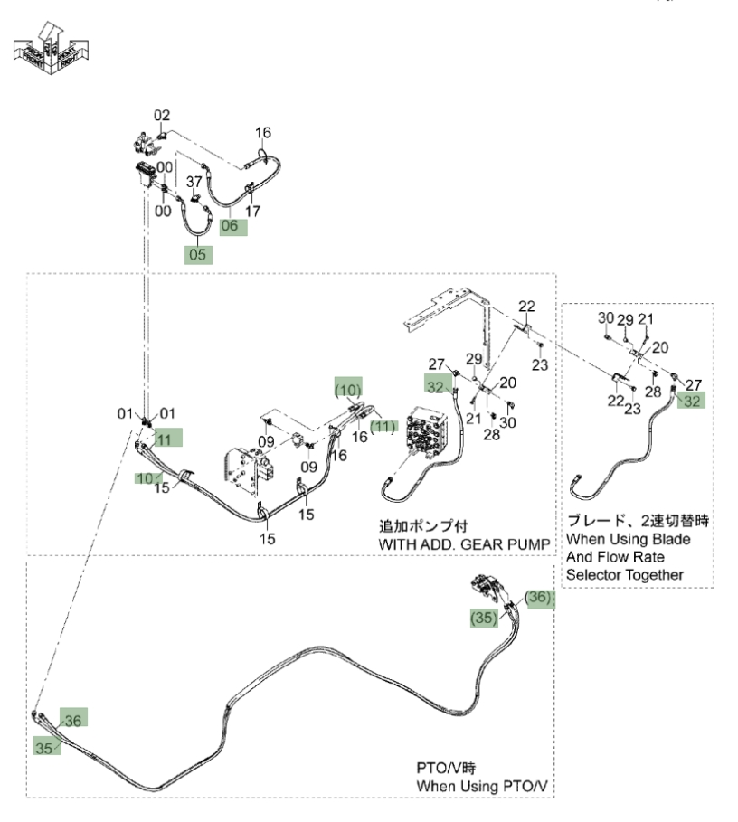 Hitachi ZX135US-3 installation diagram showing hydraulic hose 4683647 at Pipe No. 11