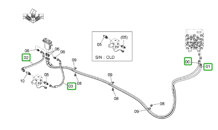 Hitachi ZX160LC-3 installation diagram showing hydraulic hose 4648204 at Pipe No. 2