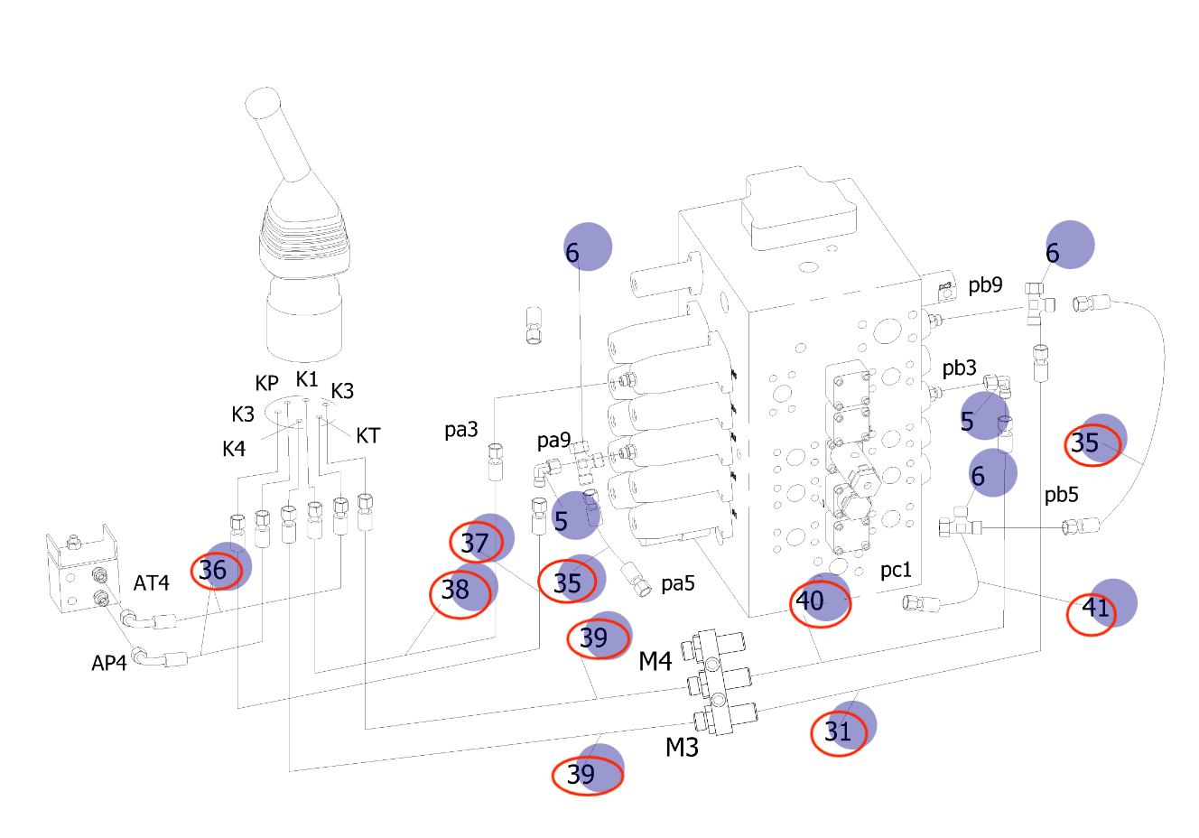 Sunward SWE150E installation diagram showing hydraulic hose 730502002435 at Pipe No. 36
