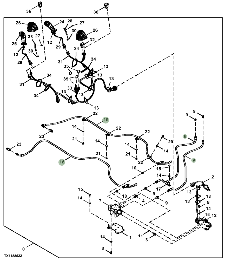 Hitachi ZX210LC-6N installation diagram showing hydraulic hose FF532460 at Pipe No. 5