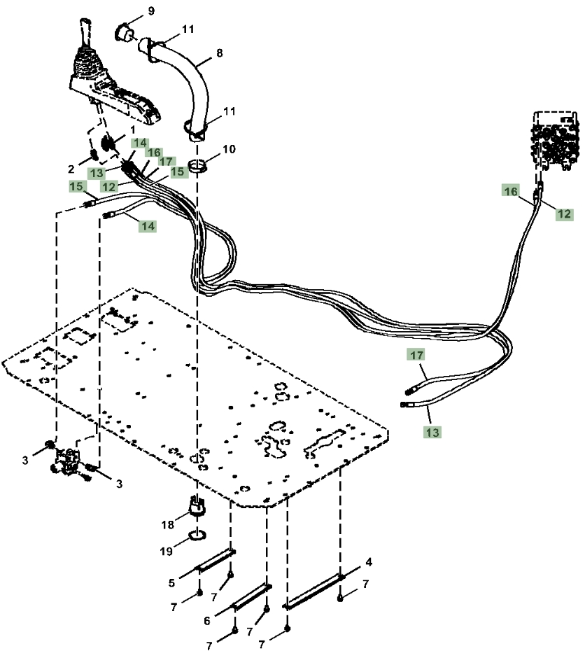 Hitachi ZX350LC-6N installation diagram showing hydraulic hose 4707578 at Pipe No. 13