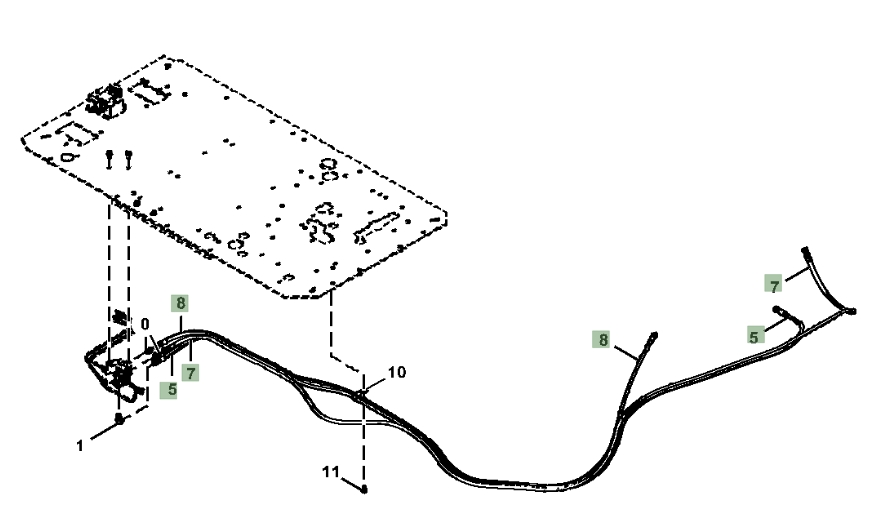 Hitachi ZX350LC-5N installation diagram showing hydraulic hose 4633934 at Pipe No. 8