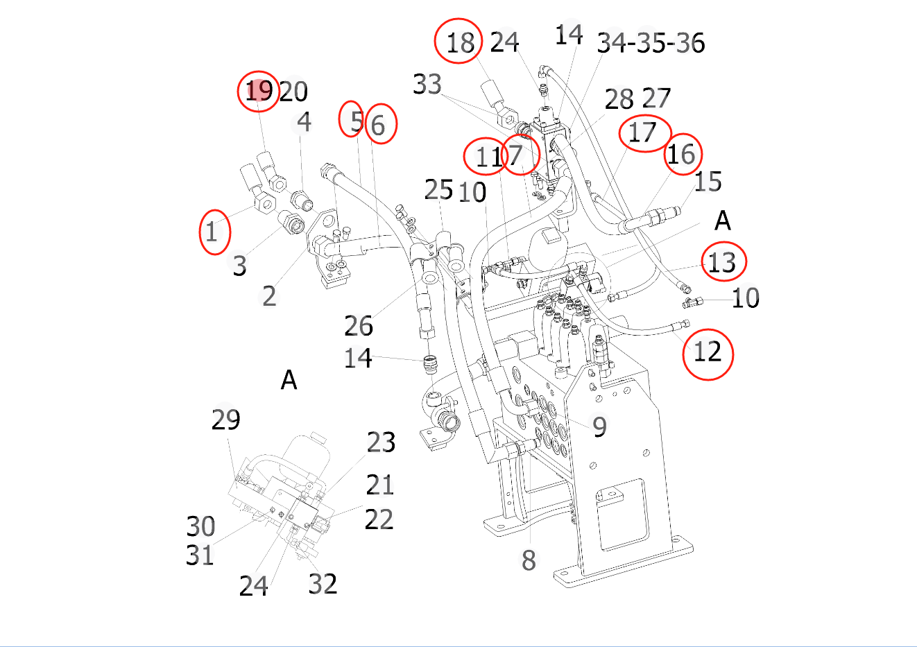 Sunward SWE150E installation diagram showing hydraulic hose 730502001142 at Pipe No. 11