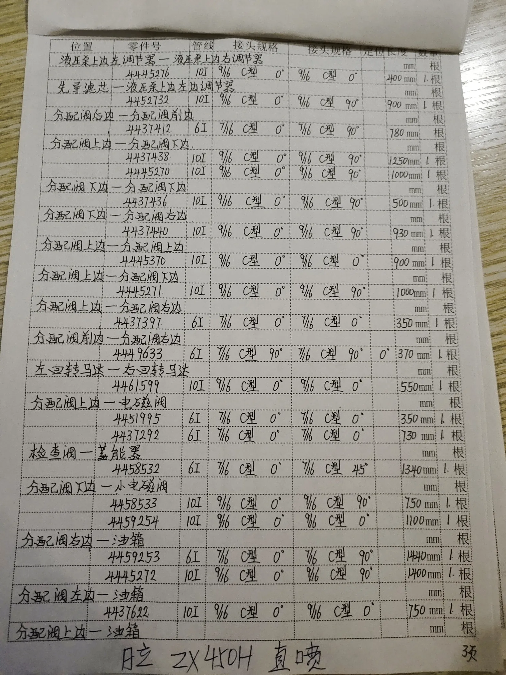 日立ZX450H安装示意图适用于液压胶管4445276