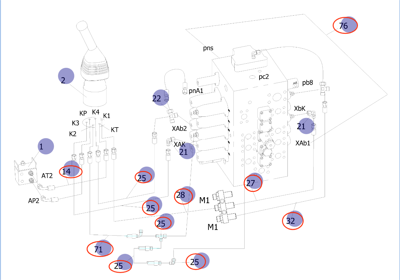 Sunward SWE135E-3H installation diagram showing hydraulic hose 730501005431 at Pipe No. 25