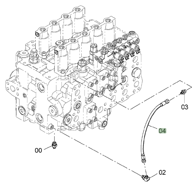 Hitachi ZX850LC-3 installation diagram showing hydraulic hose 4652698 at Pipe No. 4
