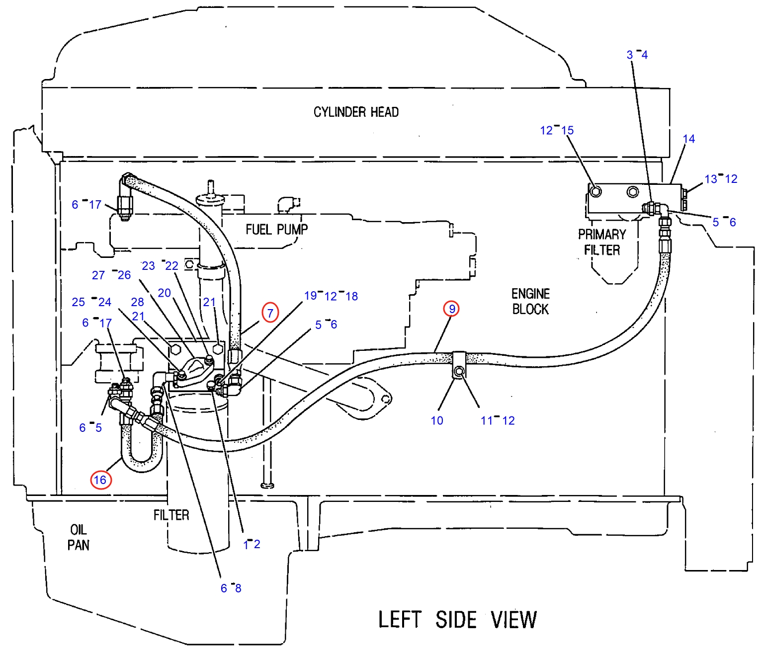 Caterpillar CAT®245 installation diagram showing hydraulic hose 9N-3370 at Pipe No. 16