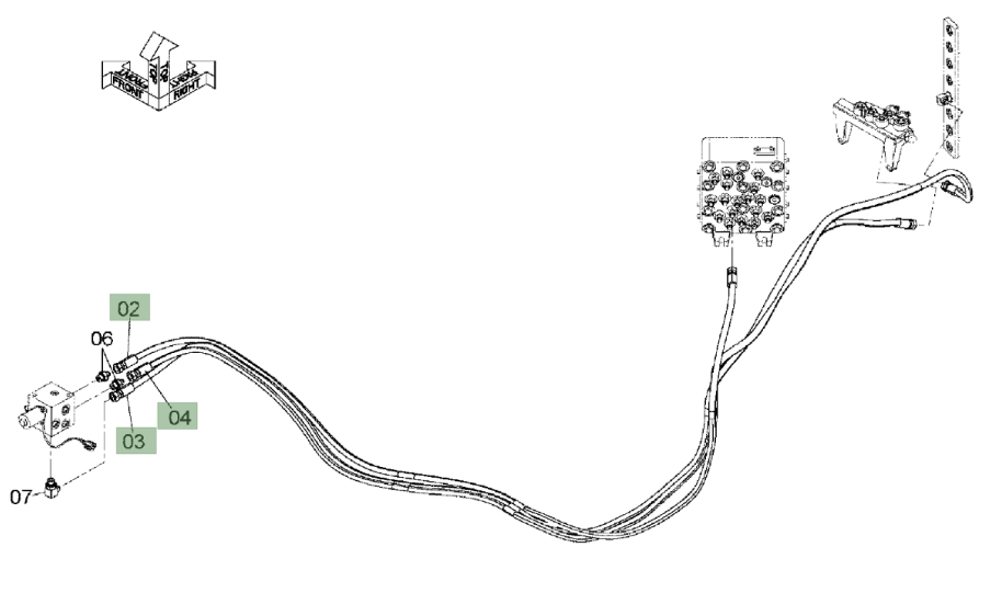 Hitachi ZX120-3 installation diagram showing hydraulic hose 9293434 at Pipe No. 3