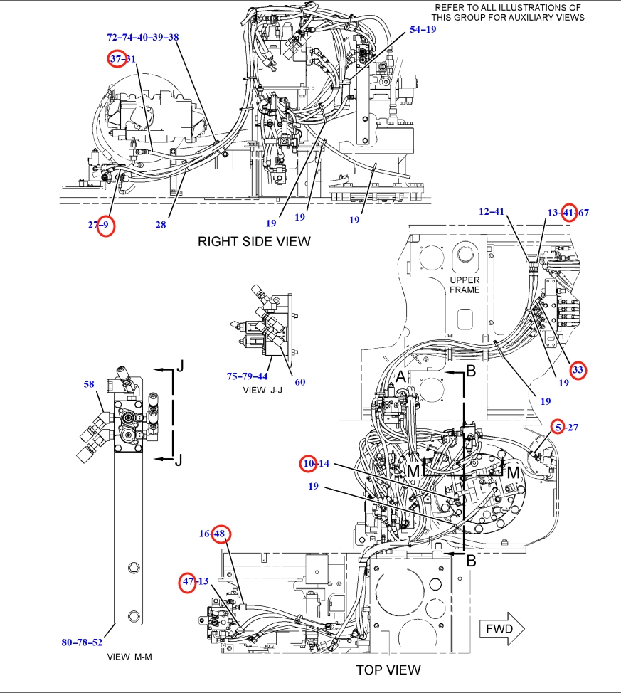 Caterpillar CAT®318E L installation diagram showing hydraulic hose 4I-6248 at Pipe No. 10