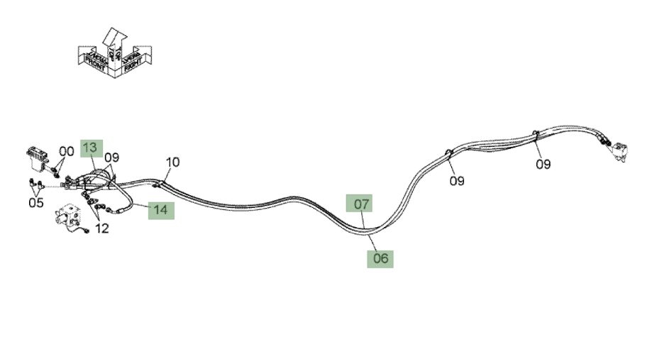 Hitachi ZX120-3 installation diagram showing hydraulic hose 4629883 at Pipe No. 6A