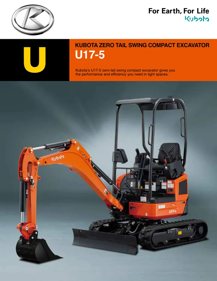 Kubota U17-5 设备手册外胶层
