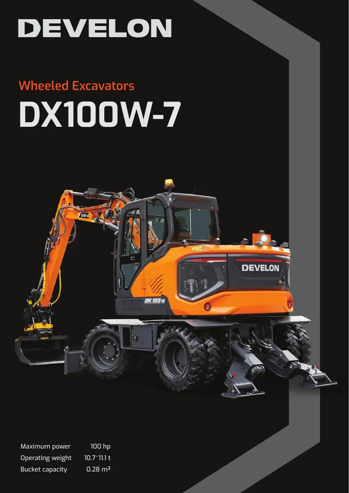 Doosan DX100W-7 machine manual cover