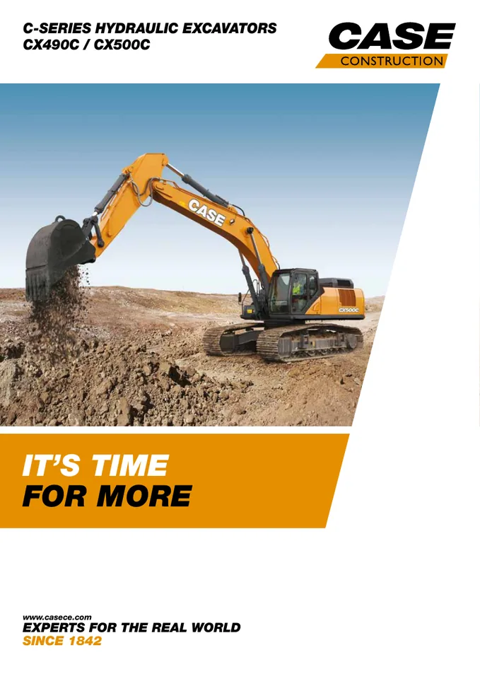 CASE CX490C · CX500C machine manual cover
