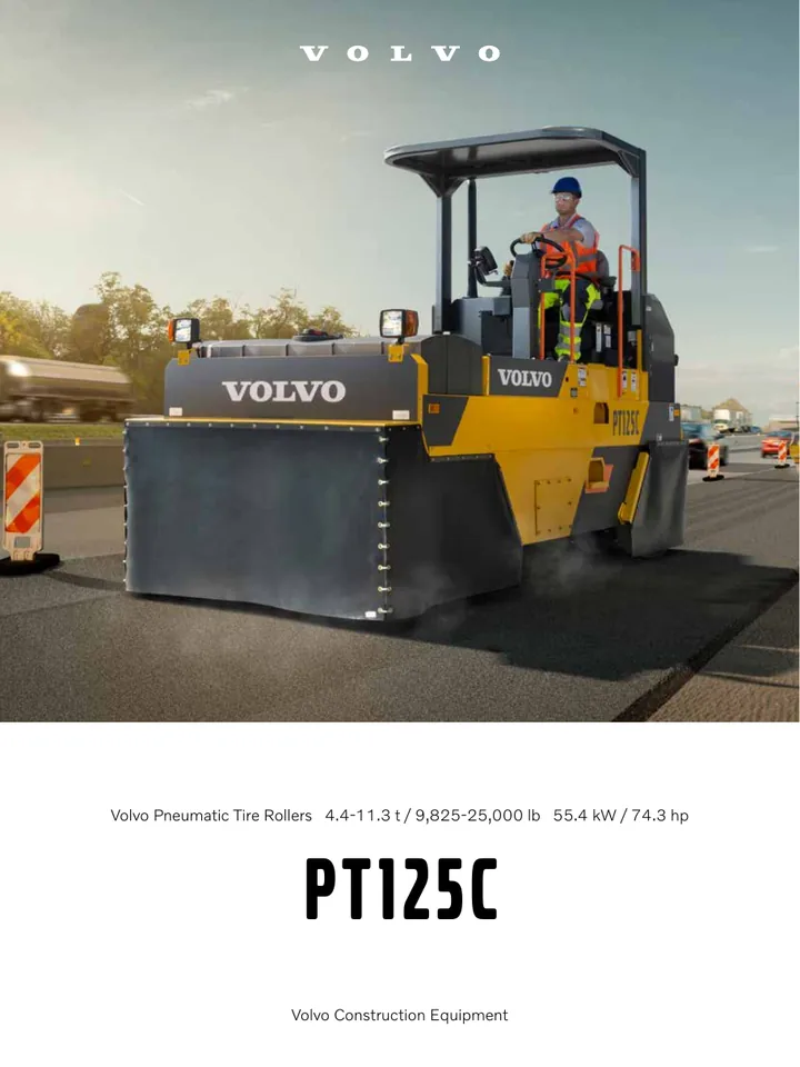 Volvo PT125 machine manual cover: Volvo PT125 Product brochure