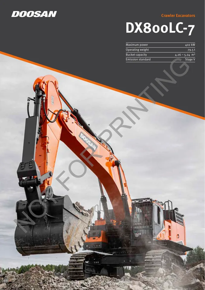 Doosan DX800LC-7 machine manual cover