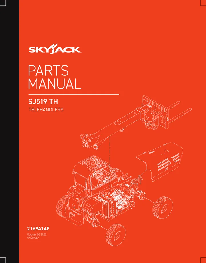Skyjack SJ519 TH 设备手册外胶层
