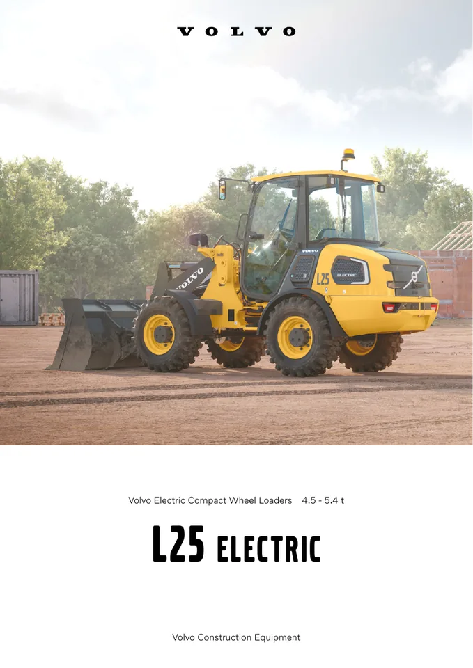 Volvo L25 Electric machine manual cover: Volvo L25 Electric Product brochure