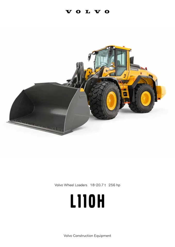 Volvo L110H machine manual cover: Volvo L110H Product brochure
