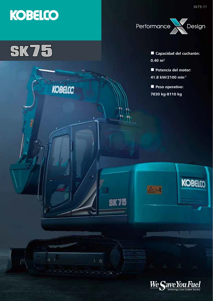 Kobelco SK75-11 machine manual cover: kobelco-sk75-11-la-spanish-c5180df80c