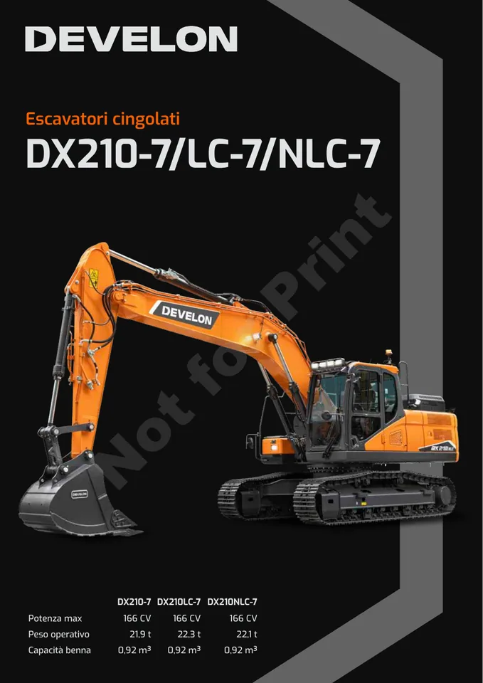 Doosan DX210-7 · DX210LC-7 · DX210NLC-7 machine manual cover