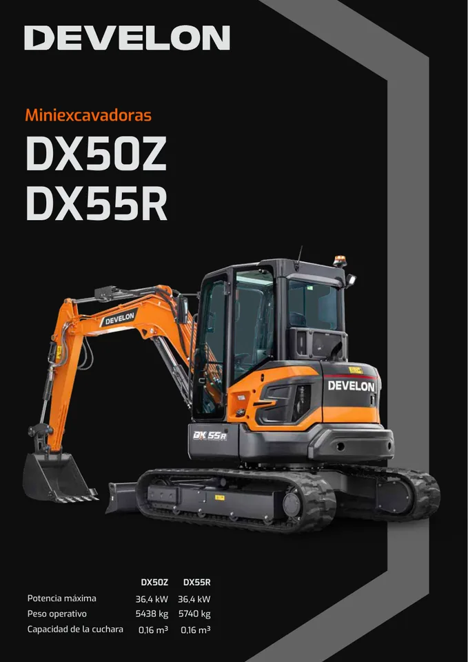 Doosan DX50Z-7 · DX55R-7 machine manual cover