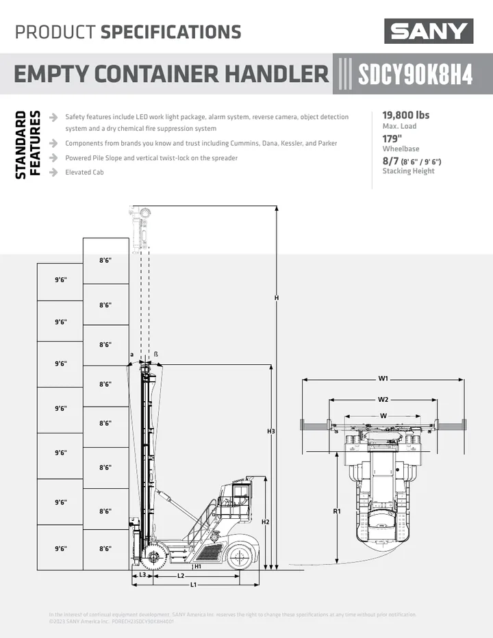 SANY SDCY90K8H4 设备手册外胶层