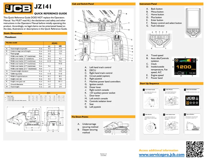 JCB JZ141 设备手册外胶层