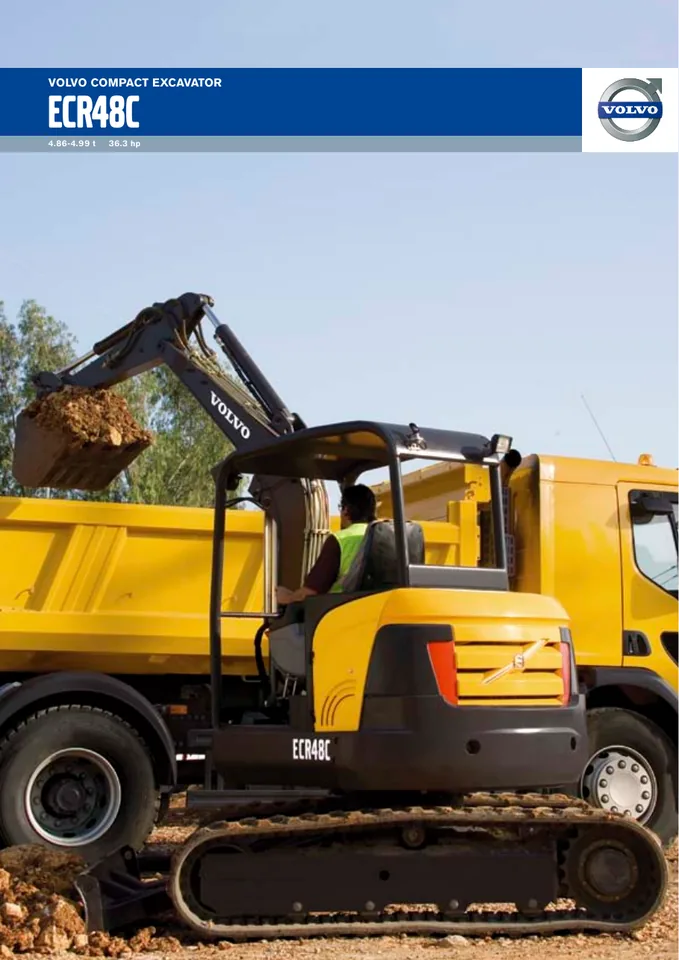 Volvo ECR48C machine manual cover: Volvo ECR48C Product brochure