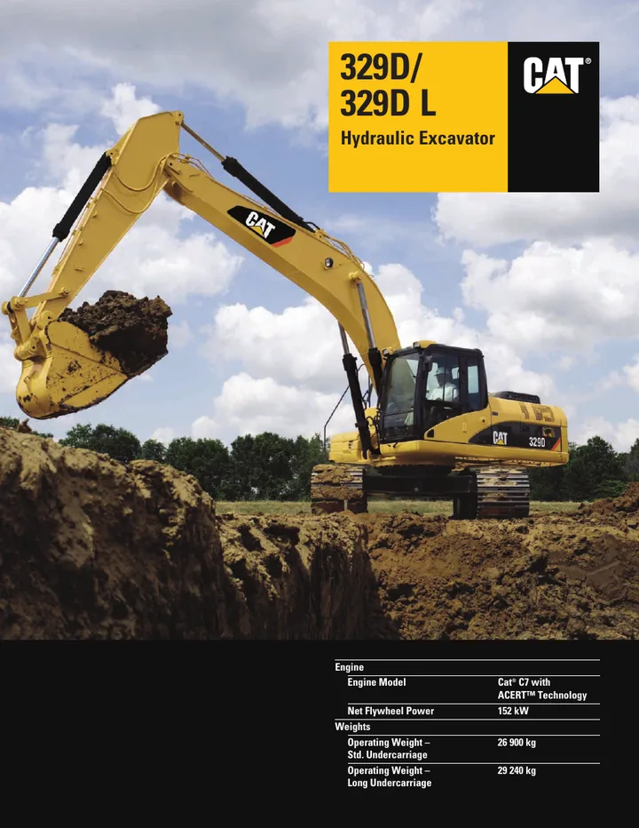 Caterpillar CAT®329D L machine manual cover