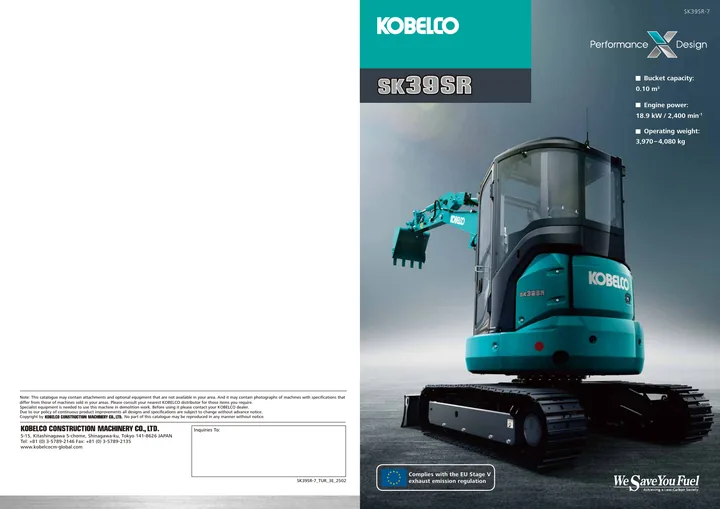 Kobelco SK39SR-7 设备手册外胶层
