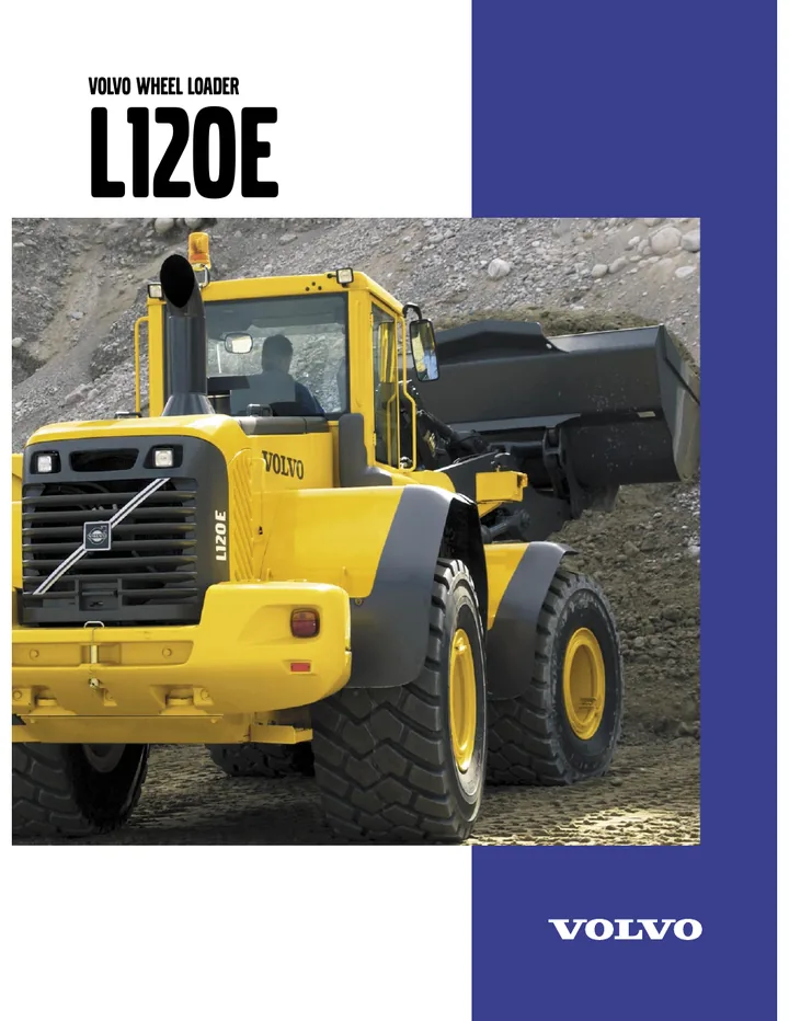 Volvo L120E machine manual cover: Volvo L120E Product brochure