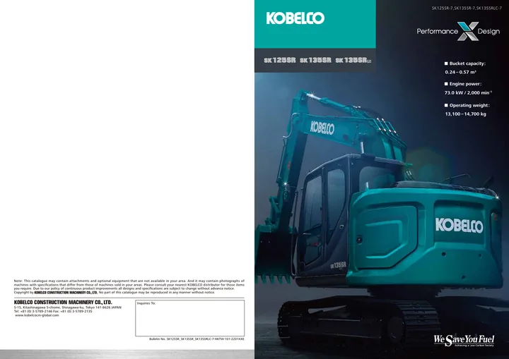 Kobelco SK125SR-7 · SK135SR-7 · SK135SRLC-7 设备手册外胶层