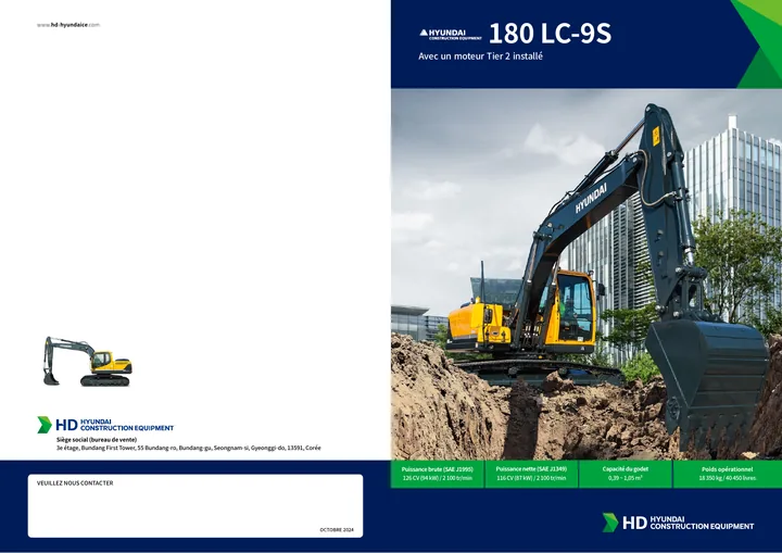 Hyundai R180LC-9S machine manual cover