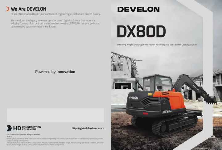Doosan DX80D machine manual cover