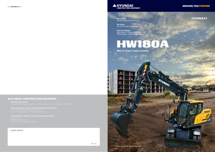 Hyundai HW180A 设备手册封面